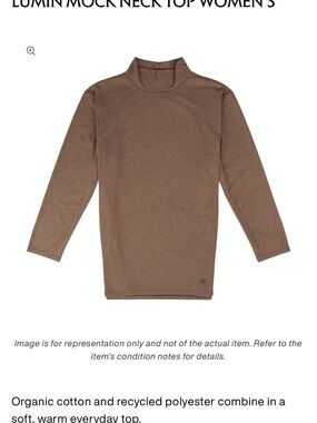 Arc'teryx Women's Lumin Mock Neck Long Sleeve Top - Brown